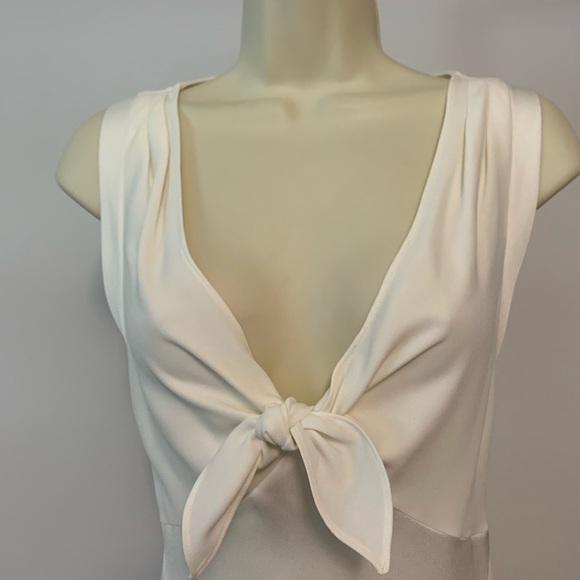 DVF Diane von Furstenberg Kimmy ivory formal maxi crepe gown long wedding new 0 - Picture 4 of 7